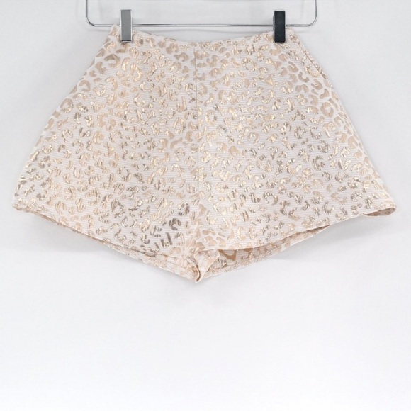 Pretty Little Thing Gold Foil Animal Print Shorts - Picture 4 of 7